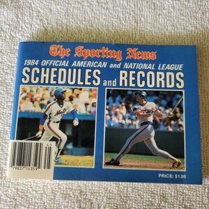 Vintage The Sporting News 1984 Official Schedules and Records Book